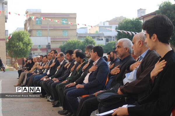 استقبال از شهید گمنام در مدرسه شاهد  شهید مطهری بوشهر