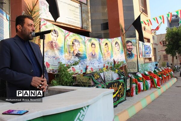 استقبال از شهید گمنام در مدرسه شاهد  شهید مطهری بوشهر