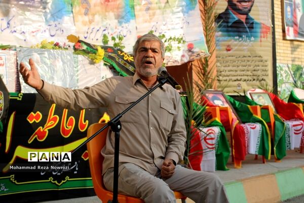 استقبال از شهید گمنام در مدرسه شاهد  شهید مطهری بوشهر