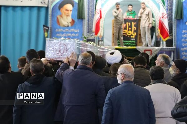 مراسم وداع با  شهید گمنام هشت سال دفاع‌مقدس در شهرستان اقلید