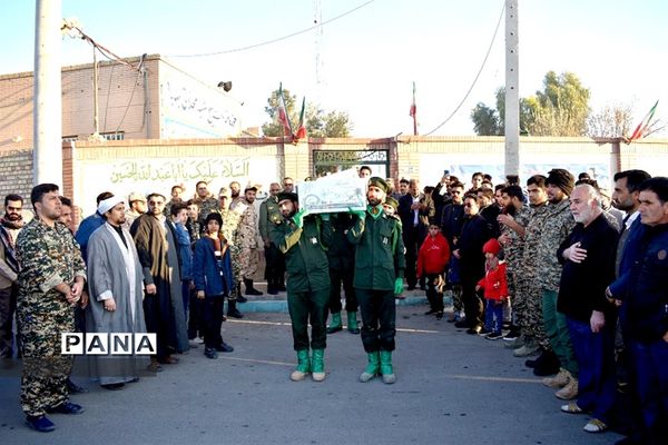 استقبال از دو شهید گمنام  دفاع مقدس در بهاباد