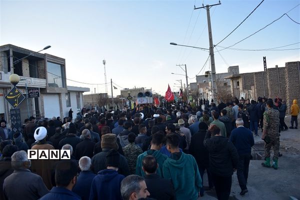 استقبال از دو شهید گمنام  دفاع مقدس در بهاباد