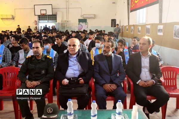 تشییع شهید گمنام در دبیرستان شریعتی بوشهر