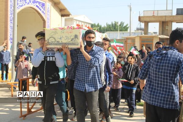 تشییع شهید گمنام در بوشهر