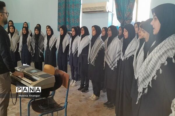 تشییع شهید گمنام در دبیرستان  فاطمه زهرا(س) بوشهر