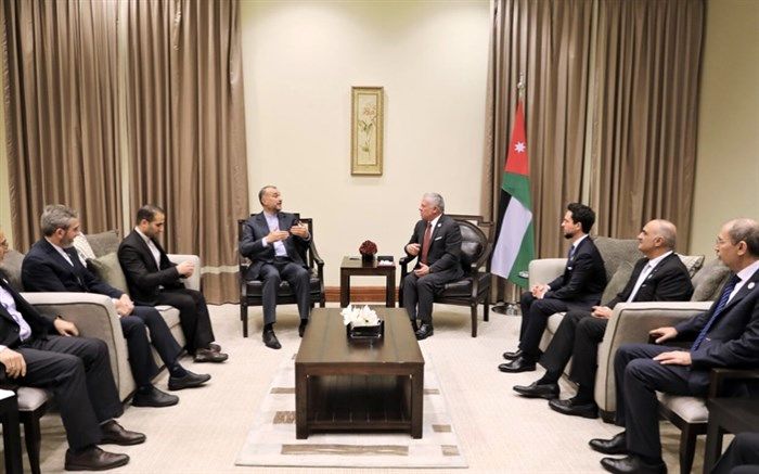 امیرعبداللهیان پیام آیت‌الله رییسی را تسلیم پادشاه اردن کرد