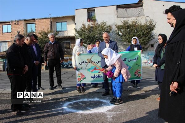 آیین کلنگ زنی زمین چمن مصنوعی در ساری