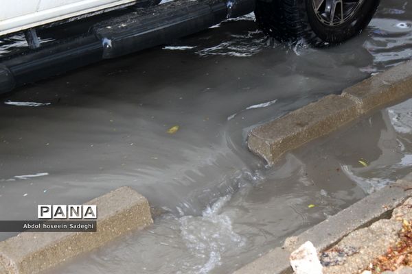 بارش باران و آبگرفتگی معابر در بوشهر