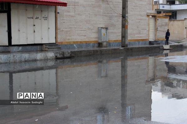 بارش باران و آبگرفتگی معابر در بوشهر