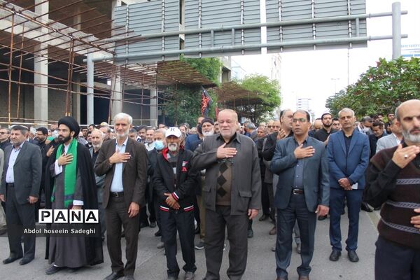 تشییع پیکر 3 شهید گمنام دفاع مقدس در بوشهر