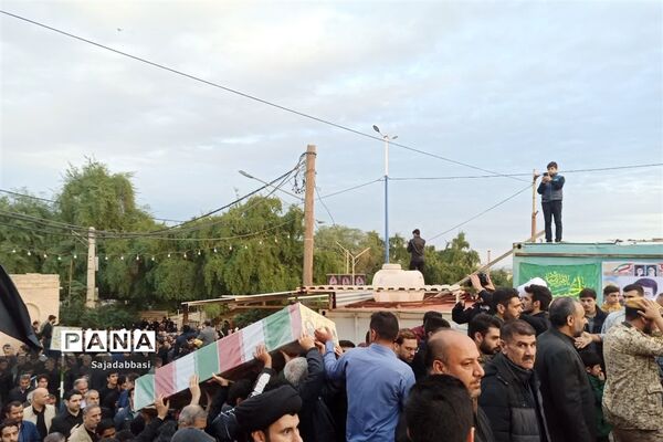تشییع پیکر شهید گمنام در شوشتر