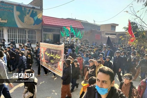 دسته عزاداری نوجوانان فاطمی در شهر قنوات قم