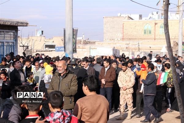 مراسم‌ استقبال و تشییع پیکر شهید گمنام دفاع مقدس در روستای مومن‌آباد تربت‌جام