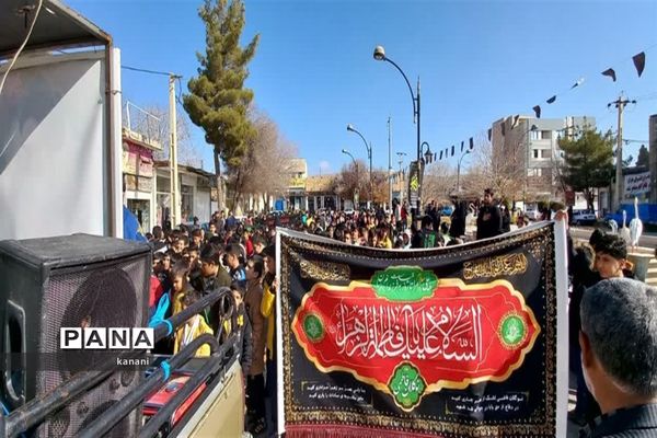 قافله عزای نوگلان فاطمی در مشهدمرغاب به‌مناسبت شهادت حضرت فاطمه زهرا (س)
