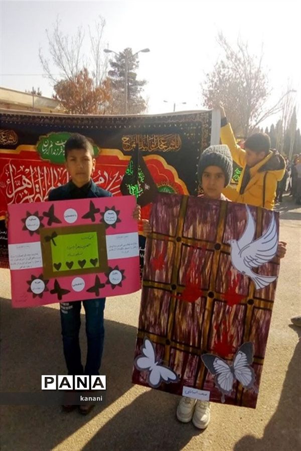 قافله عزای نوگلان فاطمی در مشهدمرغاب به‌مناسبت شهادت حضرت فاطمه زهرا (س)