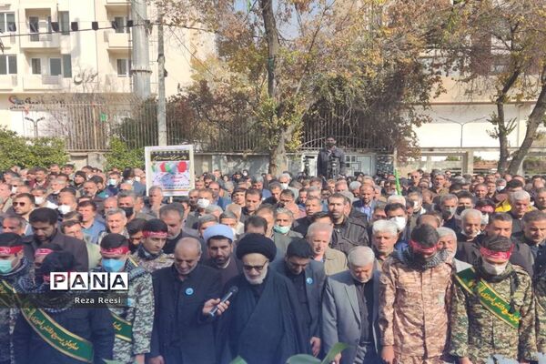 مراسم تشییع شهید گمنام دانش‌آموز در روز شهادت حضرت فاطمه (س) در فارس