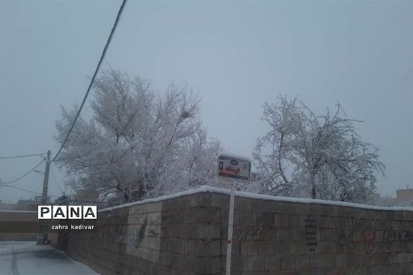 روز برفی در آباده