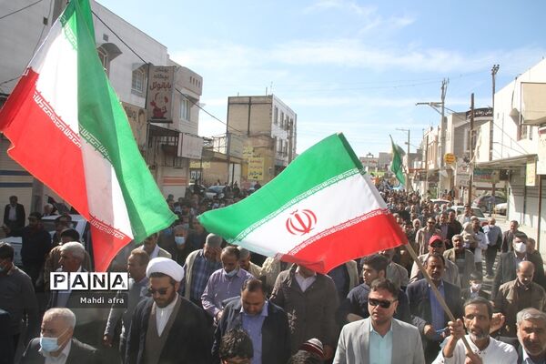 راهپیمایی 9 دی روز بصیرت و میثاق با ولایت در شهرستان بهبهان