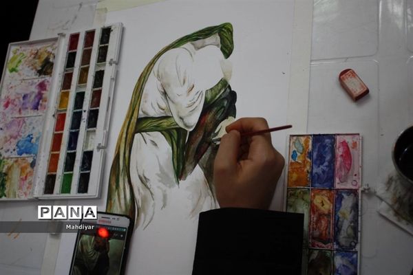 مسابقه نقاشی دانش‌آموزی در سالگرد شهادت حاج قاسم سلیمانی