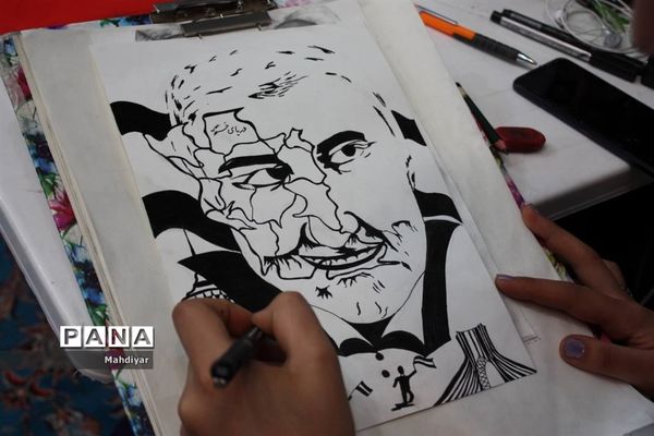 مسابقه نقاشی دانش‌آموزی در سالگرد شهادت حاج قاسم سلیمانی