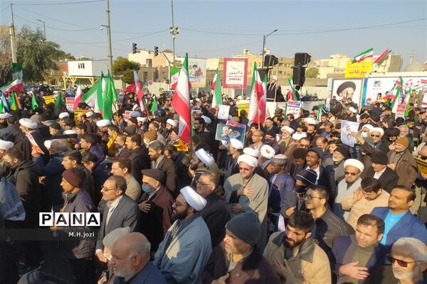 جلوه‌هایی از راهپیمایی یوم الله ۹ دی در قم