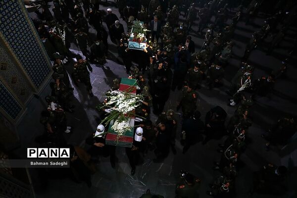 تشییع پیکر سه شهید گمنام در دانشگاه افسری امام علی(ع)
