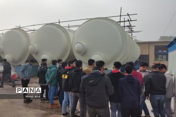بازدید علمی هنرجویان رشته صنایع شیمیایی هنرستان فنی و حرفه‌ای مجتهدزاده شهرستان بهبهان