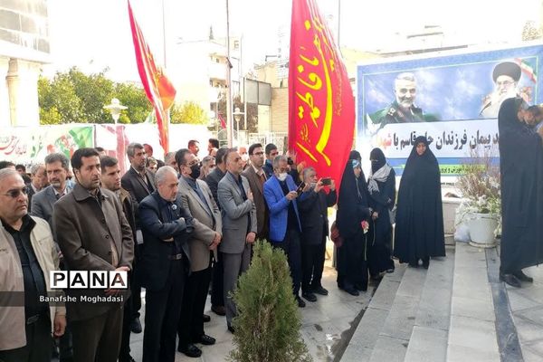 تجدید پیمان فرزندان حاج قاسم با شهدا در شیراز