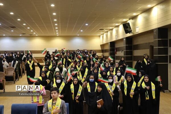 مراسم گردان دختران حاج قاسم در سالن شهید حاتمی مشهد مقدس
