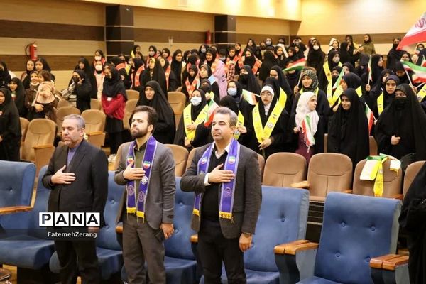 مراسم گردان دختران حاج قاسم در سالن شهید حاتمی مشهد مقدس