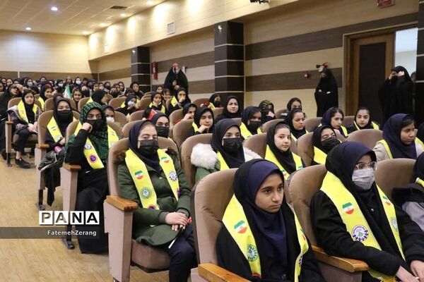 مراسم گردان دختران حاج قاسم در سالن شهید حاتمی مشهد مقدس
