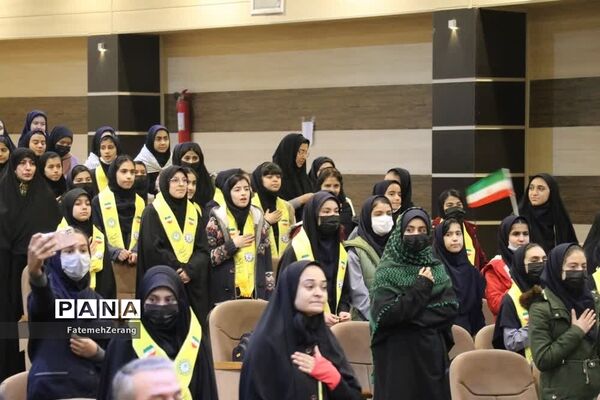 مراسم گردان دختران حاج قاسم در سالن شهید حاتمی مشهد مقدس
