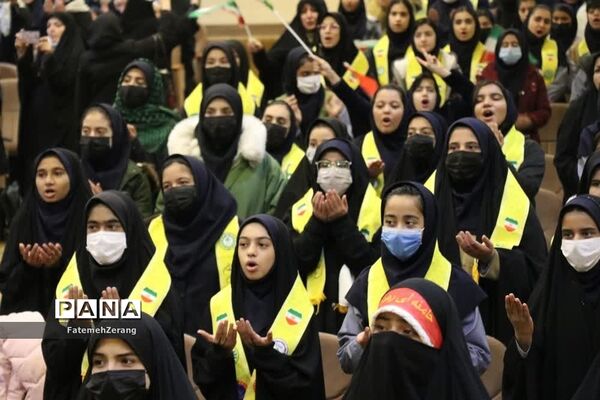 مراسم گردان دختران حاج قاسم در سالن شهید حاتمی مشهد مقدس