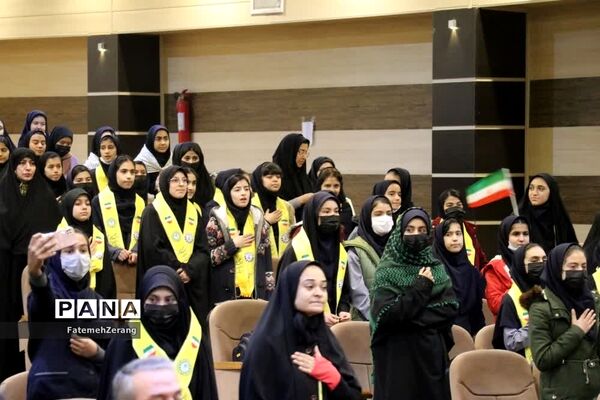 مراسم گردان دختران حاج قاسم در سالن شهید حاتمی مشهد مقدس