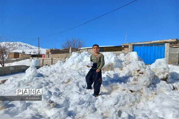 طبیعت برفی روستای دره بید شهرستان کوهرنگ