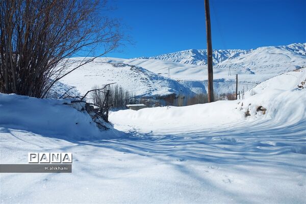 طبیعت برفی روستای دره بید شهرستان کوهرنگ