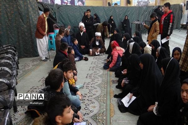 دیدار دانش‌‌آموزان روستای طغان با امام جمعه بخش جوادآباد