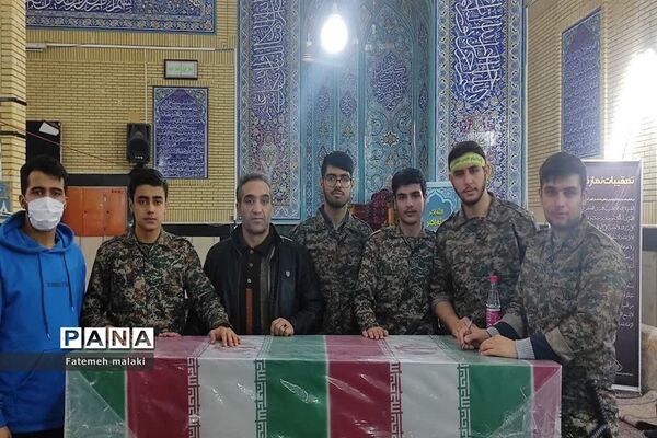 وداع با پیکر شهید گمنام در مسجد امیرالمومنین ملارد