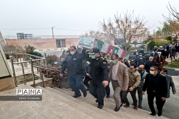 تشییع پیکر شهید گمنام در ادارات شهرستان ملارد