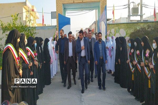 مراسم استقبال و وداع از پیکر مطهر شهید گمنام در دبیرستان شاهد ثارالله  برازجان