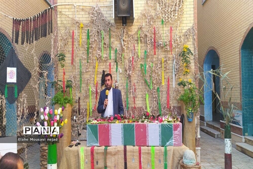 مراسم استقبال و وداع از پیکر مطهر شهید گمنام در دبیرستان شاهد ثارالله  برازجان