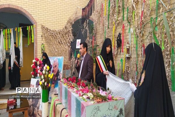 مراسم استقبال و وداع از پیکر مطهر شهید گمنام در دبیرستان شاهد ثارالله  برازجان