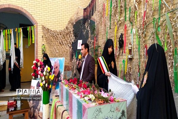 مراسم استقبال و وداع از پیکر مطهر شهید گمنام در دبیرستان شاهد ثارالله  برازجان