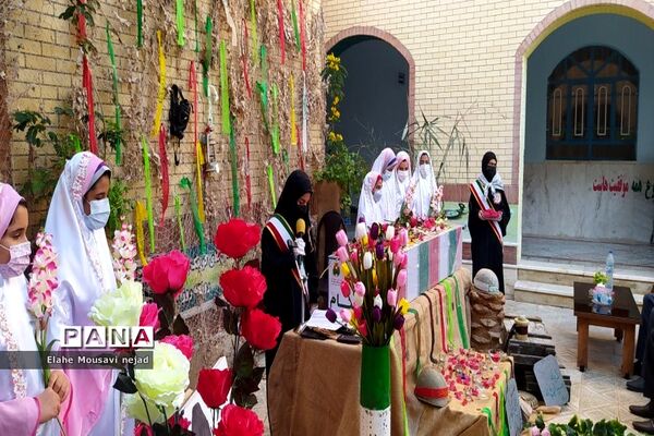 مراسم استقبال و وداع از پیکر مطهر شهید گمنام در دبیرستان شاهد ثارالله  برازجان