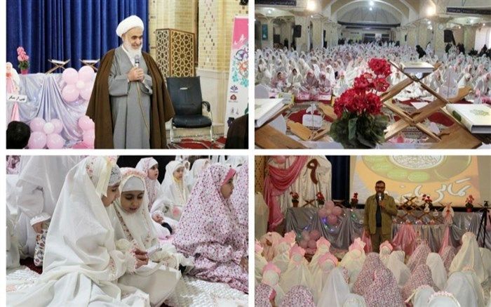 آئین عبادت و بندگی  ۱۱۰۰ فرشته زمینی ناحیه دو قزوین در شبستان امیرالمومنین(ع) مسجد النبی(ص) برگزار شد.