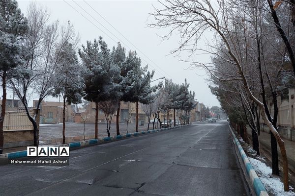 رخت سفید برف  بر تن  نایین