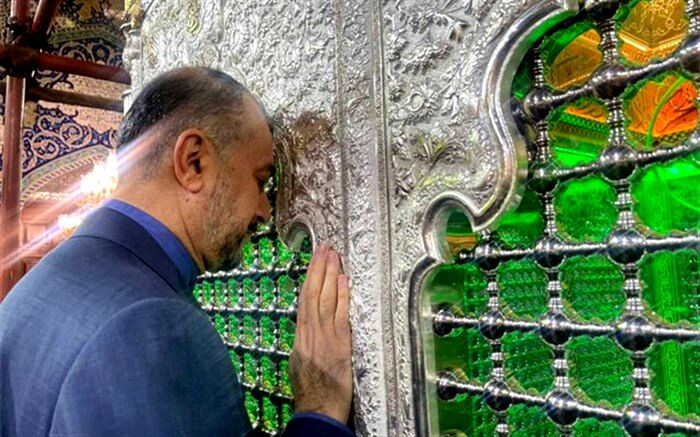 امیرعبداللهیان به زیارت حرم حضرت رقیه (س) رفت