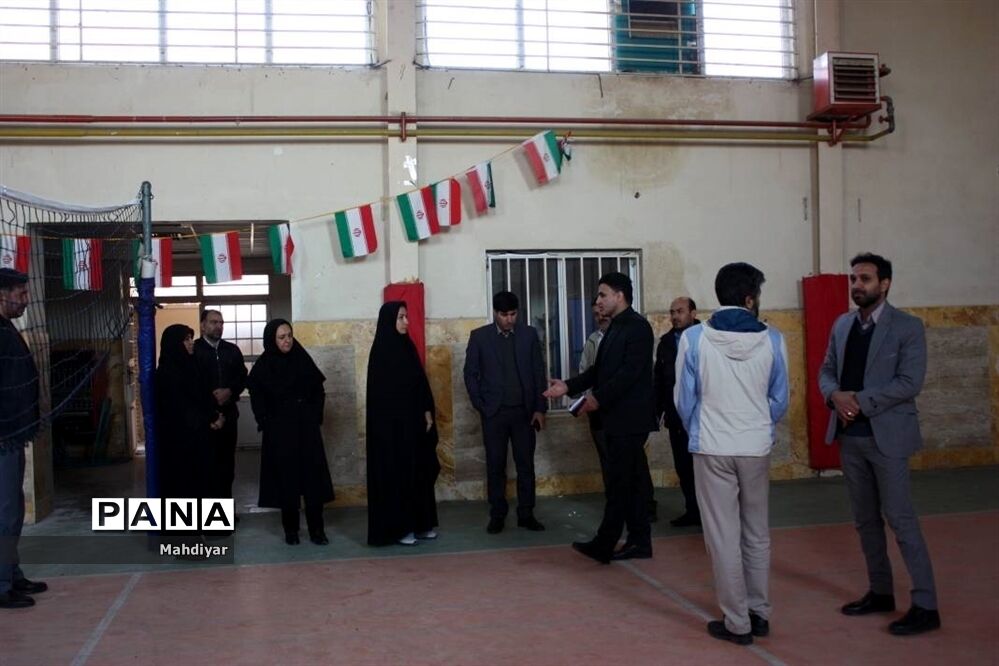 بازدید از سالن ورزشی امیر المومنین(ع) در مدرسه طریقت شهر جوادآباد