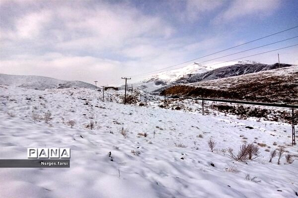 طبیعت برفی روستای «ونان» قم