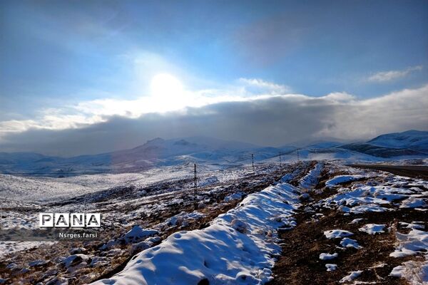 طبیعت برفی روستای «ونان» قم